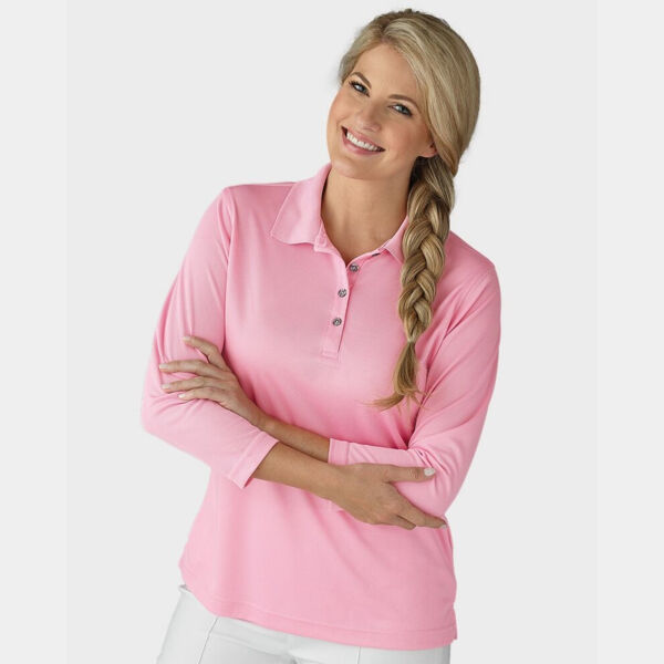 Women's Lady Palm Three-Quarter Sleeve Polo Thumbnail