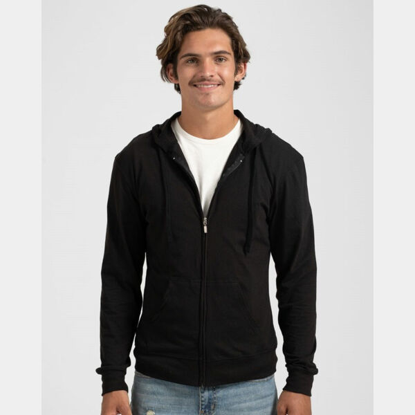 Unisex Beach Full-Zip Hooded Long Sleeve T-Shirt Thumbnail