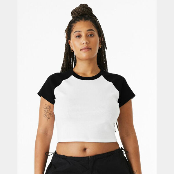 Women's Micro Rib Raglan Baby Tee Thumbnail