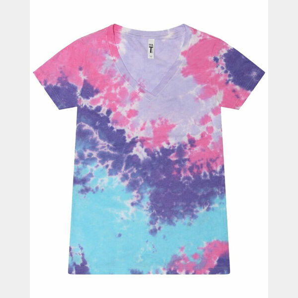 Women's Tie-Dyed V-Neck T-Shirt Thumbnail