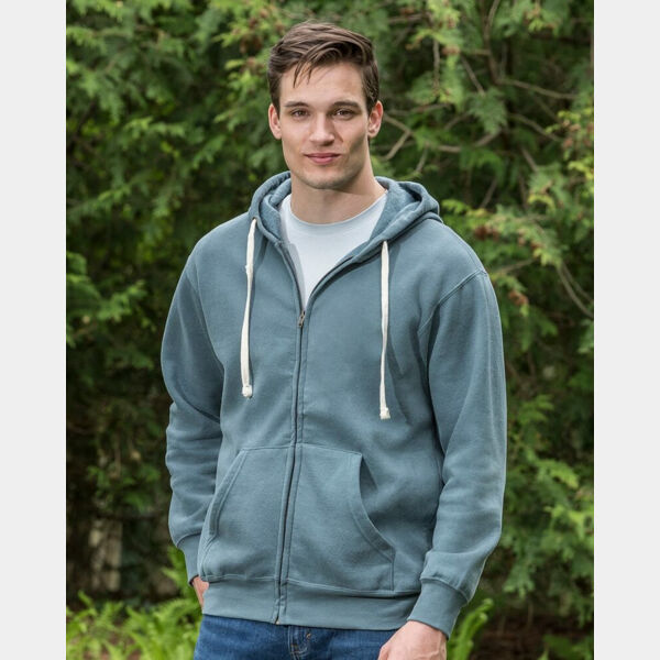 Unisex Vintage Fleece Full-Zip Hooded Sweatshirt Thumbnail