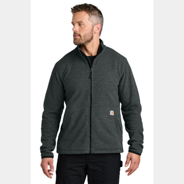 Textured Full Zip Fleece Jacket Thumbnail