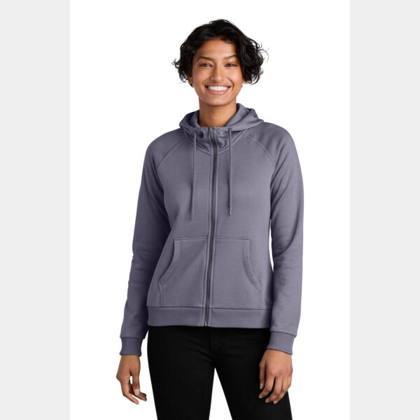 Women's Organic CVC Fleece Full Zip Hoodie Thumbnail