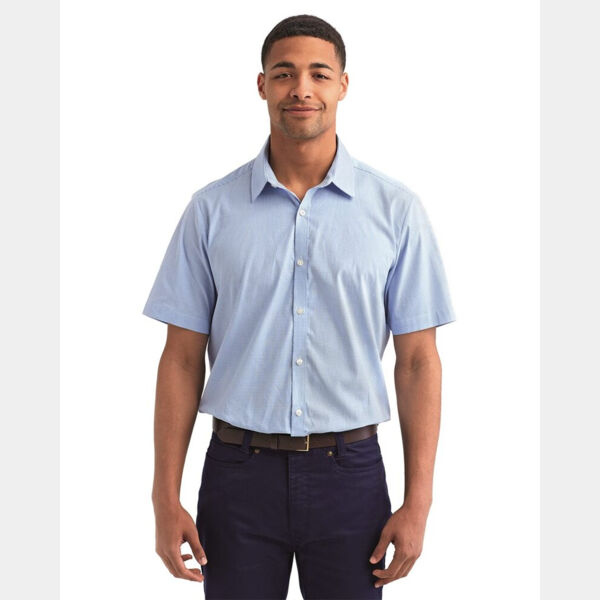 Men's Microcheck Gingham Cotton Shirt Thumbnail