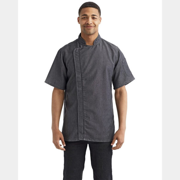 Unisex Zip-Close Short Sleeve Chef's Coat Thumbnail