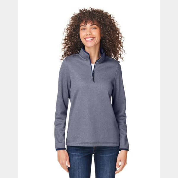 Women's Venture Heathered Stripe Quarter-Zip Pullover Thumbnail