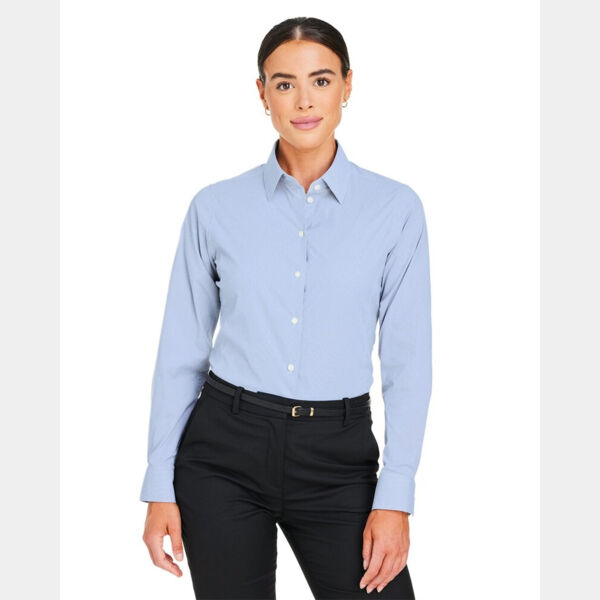 Women's CrownLux Performance® Microstripe Dress Shirt Thumbnail