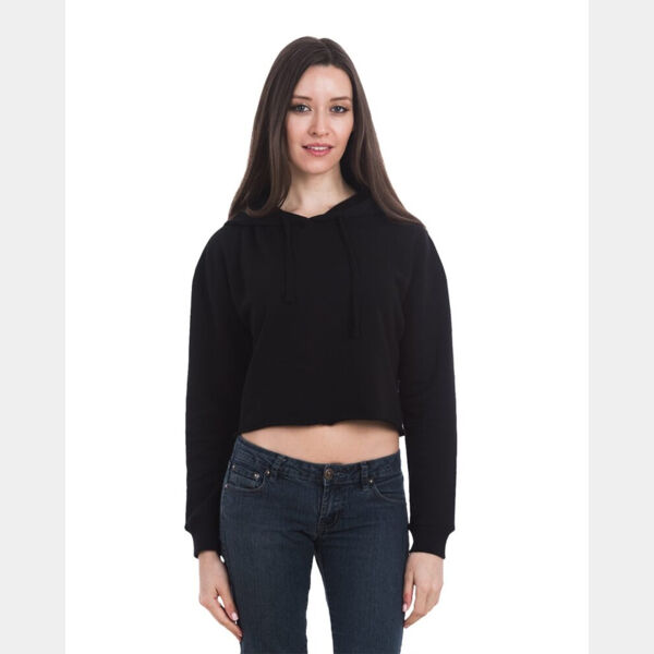 Women's Cropped Fleece Hooded Sweatshirt Thumbnail