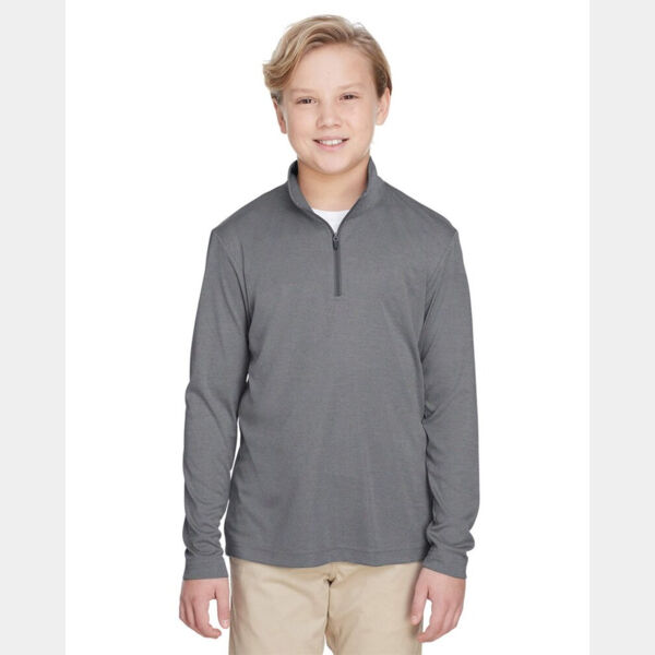 Youth Zone Sonic Heather Performance Quarter-Zip Pullolver Thumbnail
