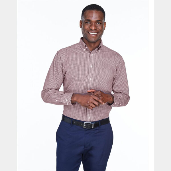 Men's Crown Collection® Gingham Check Woven Dress Shirt Thumbnail