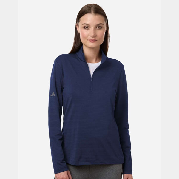 Women's Textured Stripe Quarter-Zip Pullover Thumbnail