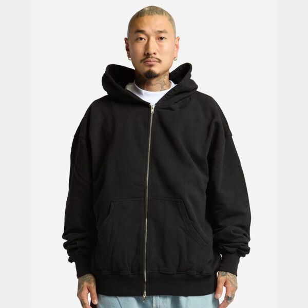 Unisex Max Heavy Fleece Garment-Dyed Full-Zip Hooded Sweatshirt Thumbnail