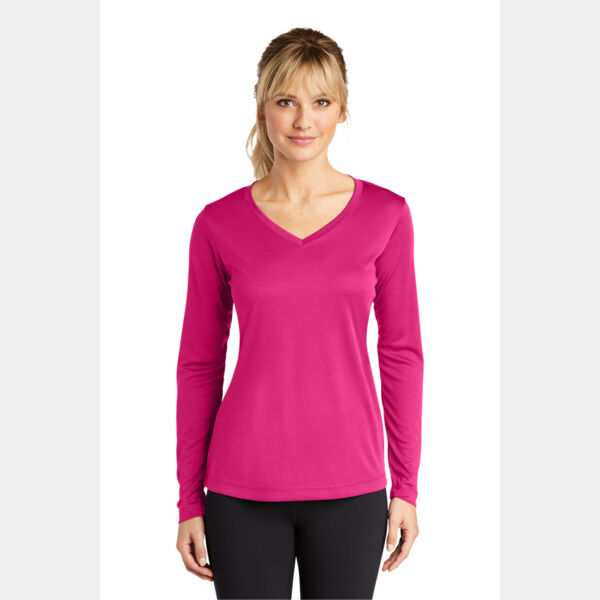 Women's Long Sleeve PosiCharge ® Competitor V Neck Tee Thumbnail
