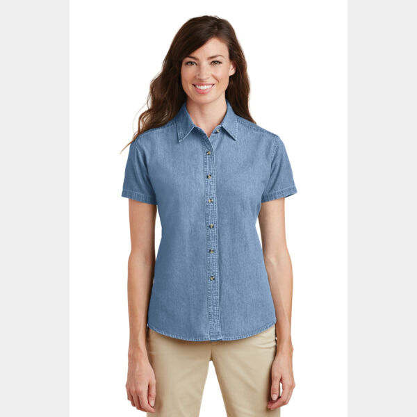 Women's Short Sleeve Value Denim Shirt Thumbnail