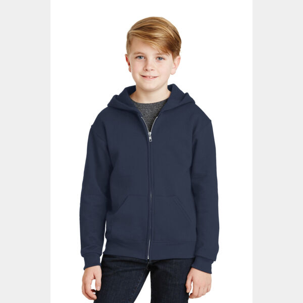 Youth NuBlend ® Full Zip Hooded Sweatshirt Thumbnail