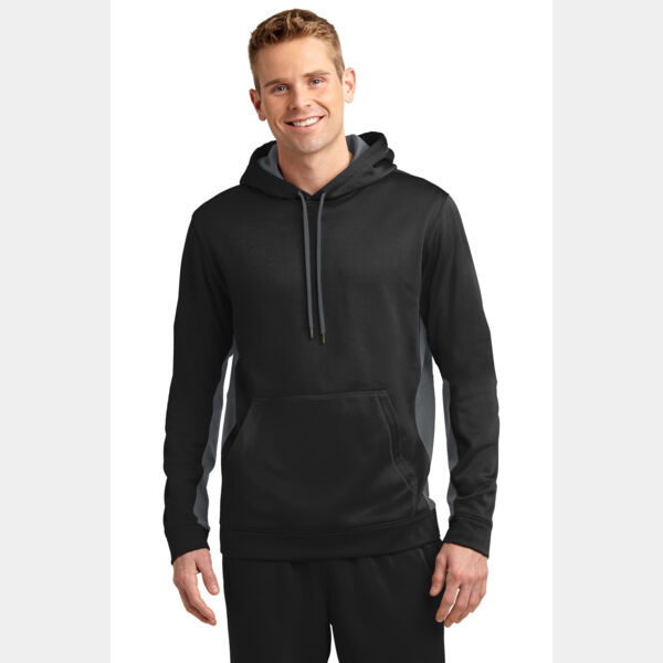 Sport Wick ® Fleece Colorblock Hooded Pullover Thumbnail