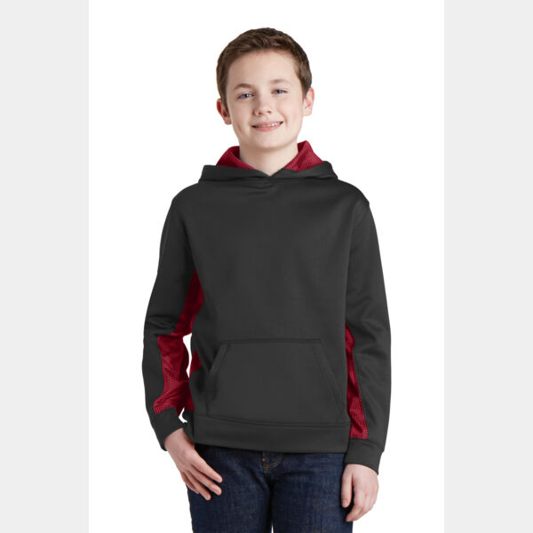 Youth Sport Wick ® CamoHex Fleece Colorblock Hooded Pullover Thumbnail