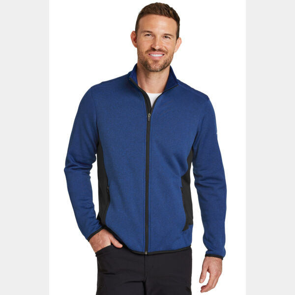 Full Zip Heather Stretch Fleece Jacket Thumbnail
