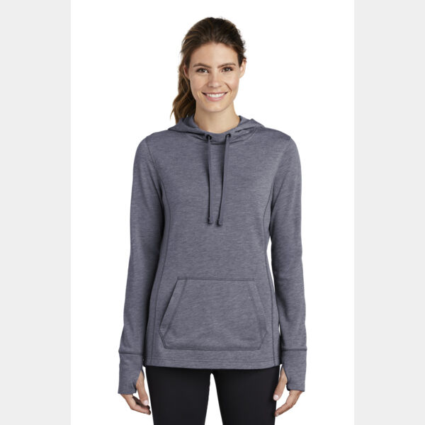 Women's PosiCharge ® Tri Blend Wicking Fleece Hooded Pullover Thumbnail