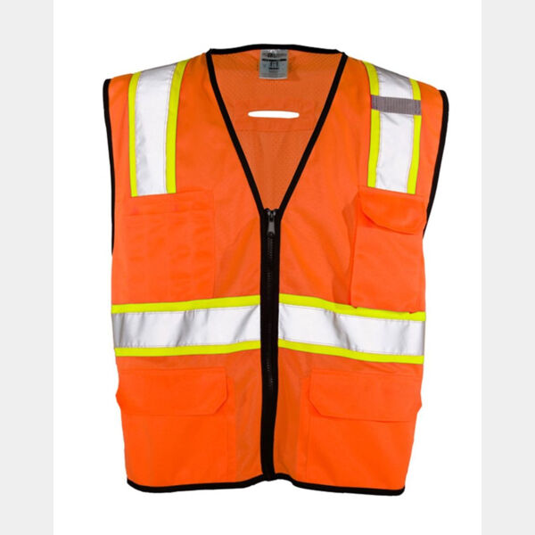 Unisex 6 Pocket Contrast Class 2 Vest Thumbnail