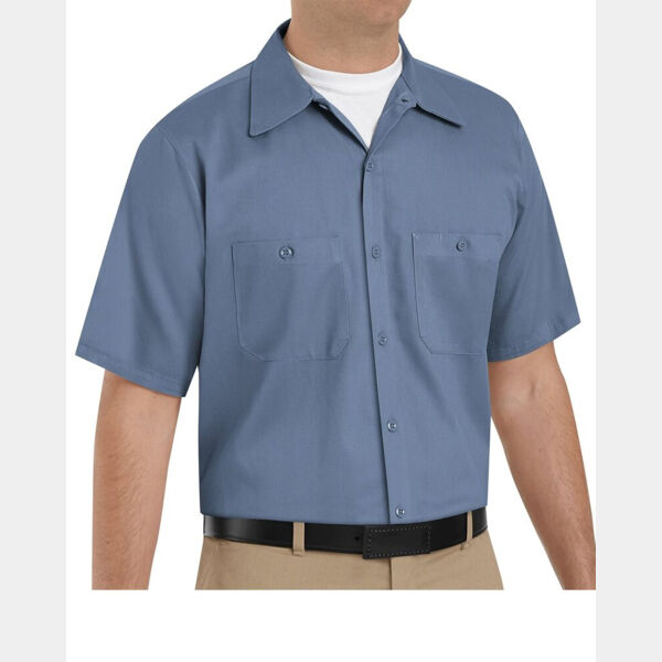 Men's Tall Cotton Short Sleeve Uniform Shirt Thumbnail