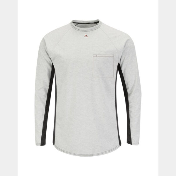 Men's Long Sleeve FR Two-Tone Base Layer with Concealed Chest Pocket - EXCEL FR Thumbnail