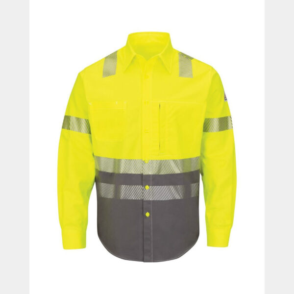 Men's Hi-Visibility Color Block Uniform Shirt - EXCEL FR® ComforTouch® - 7 oz. Thumbnail