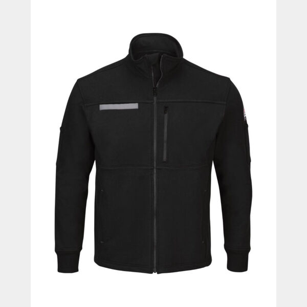 Men's Zip Front Fleece Jacket-Cotton /Spandex Blend Thumbnail