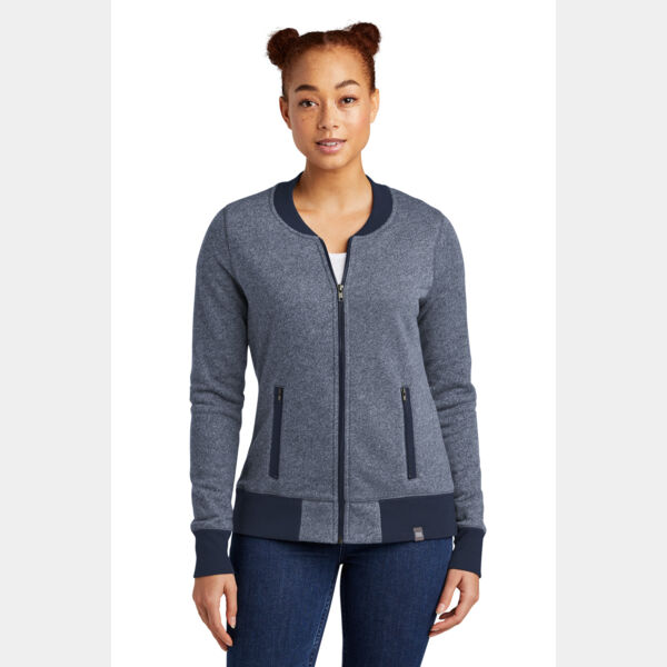 Ladies French Terry Baseball Full Zip Thumbnail