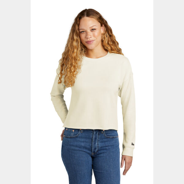 Ladies Tri Blend Fleece Crop Crew Thumbnail