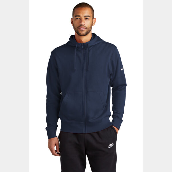 Club Fleece Sleeve Swoosh Full Zip Hoodie Thumbnail