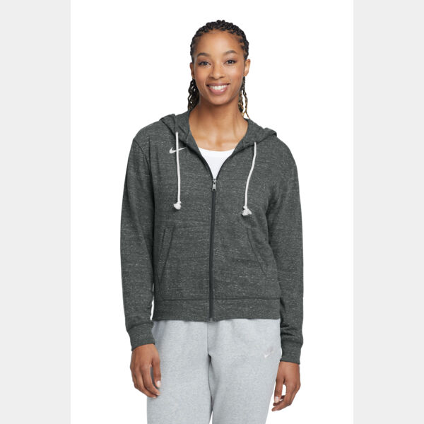 Ladies Gym Vintage Full Zip Hoodie Thumbnail