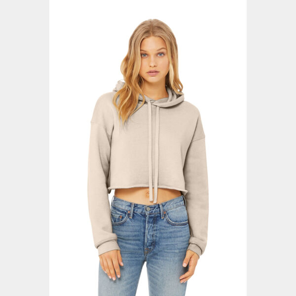 Women's Sponge Fleece Cropped Fleece Hoodie Thumbnail