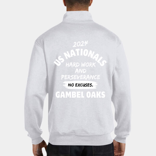 Gambel Oaks - US Nationals - NuBlend ® 1/4 Zip Cadet Collar Sweatshirt Thumbnail