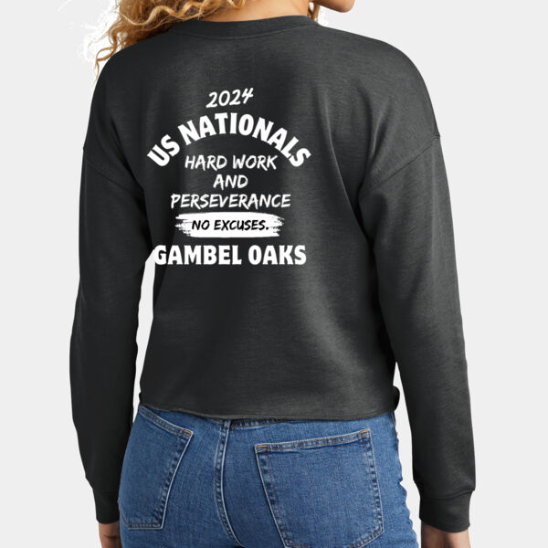 Gambel Oaks - US Nationals - Ladies Tri Blend Fleece Crop Crew Thumbnail